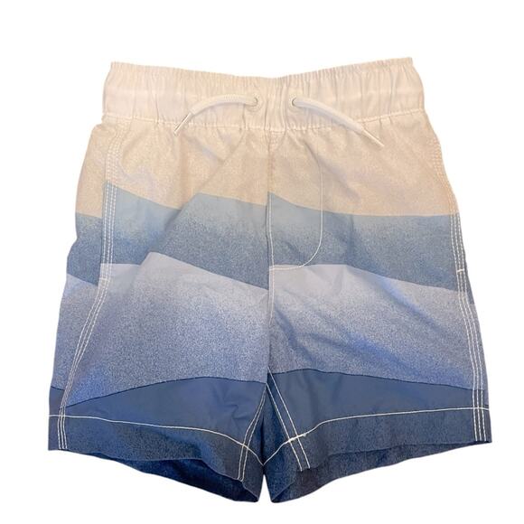 GAP Kids Lined Swim Trunks Ombré Blue - Size XS (4-5) - Picture 1 of 4